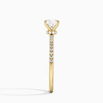 Demi Half Coverage Diamond Ring (1/5 ct. tw.) Yellow Gold 18k Cushion Engagement Ring