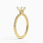 Demi Half Coverage Diamond Ring (1/5 ct. tw.) Yellow Gold 18k Heart Engagement Ring