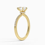 Demi Half Coverage Diamond Ring (1/5 ct. tw.) Yellow Gold 18k Pear Engagement Ring