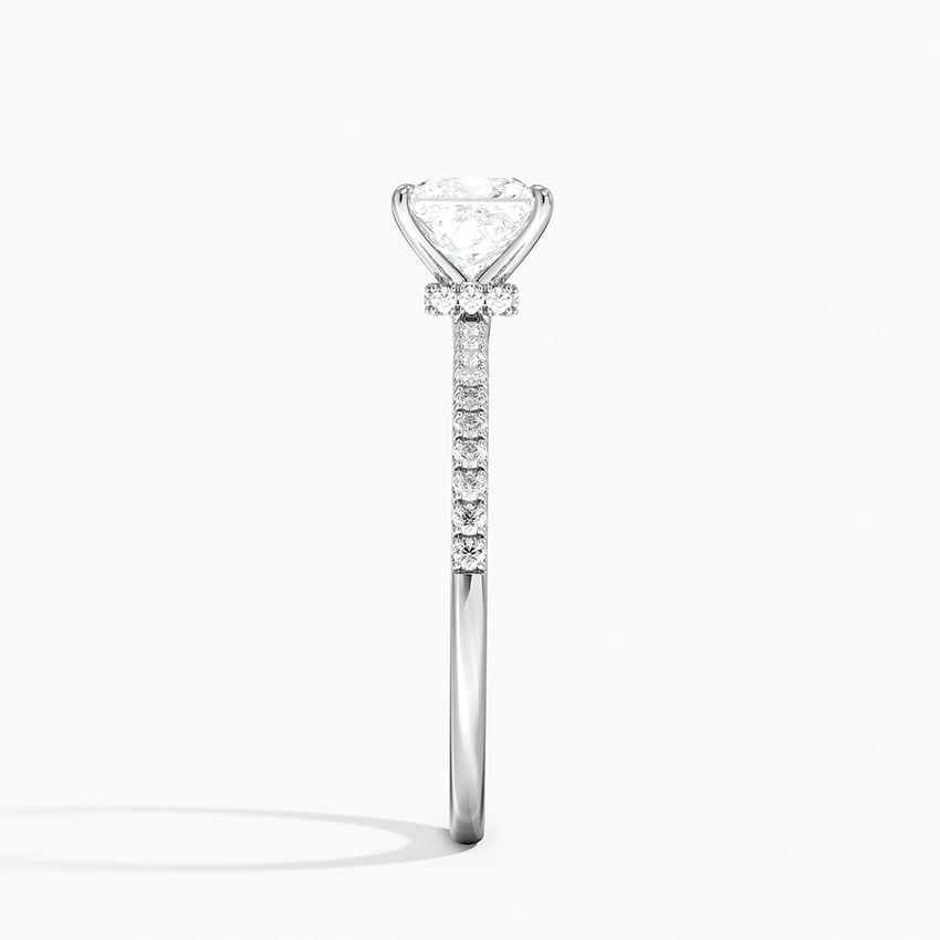 Demi Half Coverage Diamond Ring (1/5 ct. tw.) Platinum Princess Engagement Ring