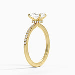 Demi Half Coverage Diamond Ring (1/5 ct. tw.) Yellow Gold 18k Radiant Engagement Ring