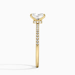 Demi Half Coverage Diamond Ring (1/5 ct. tw.) Yellow Gold 18k Radiant Engagement Ring