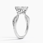Petite Twisted Willow Diamond Ring Platinum Marquise Engagement Ring
