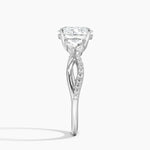Petite Twisted Willow Diamond Ring Platinum Oval Engagement Ring