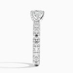 Ellora Three-Quarter Coverage Diamond Ring Platinum Heart Engagement Ring