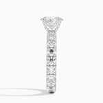 Ellora Three-Quarter Coverage Diamond Ring Platinum Oval Engagement Ring