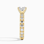 Ellora Three-Quarter Coverage Diamond Ring Yellow Gold 18k Radiant Engagement Ring