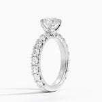 Ellora Three-Quarter Coverage Diamond Ring Platinum Round Engagement Ring