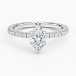 Bliss Six-Prong Diamond Ring (1/6 ct. tw.) Platinum Marquise Engagement Ring