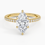 Bliss Six-Prong Diamond Ring (1/6 ct. tw.) Yellow Gold 18k Marquise Engagement Ring