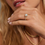 Luxe Sunburst Halo Diamond Ring (1/2 ct. tw.) Engagement Ring Setting