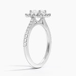 Luxe Sunburst Halo Diamond Ring (1/2 ct. tw.) Platinum Cushion Engagement Ring