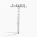Luxe Sunburst Halo Diamond Ring (1/2 ct. tw.) Platinum Marquise Engagement Ring