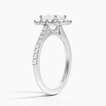 Luxe Sunburst Halo Diamond Ring (1/2 ct. tw.) Platinum Princess Engagement Ring