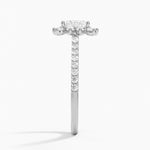 Luxe Sunburst Halo Diamond Ring (1/2 ct. tw.) Platinum Princess Engagement Ring