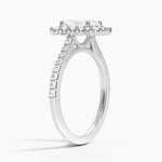 Luxe Sunburst Halo Diamond Ring (1/2 ct. tw.) Platinum Radiant Engagement Ring