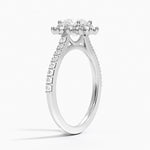 Luxe Sunburst Halo Diamond Ring (1/2 ct. tw.) Platinum Round Engagement Ring