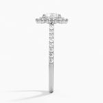 Luxe Sunburst Halo Diamond Ring (1/2 ct. tw.) Platinum Round Engagement Ring
