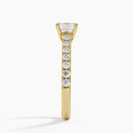 Sienna Half Coverage Diamond Ring Yellow Gold 18k Asscher Engagement Ring