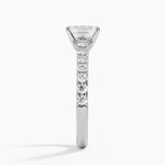 Sienna Half Coverage Diamond Ring Platinum Emerald Engagement Ring