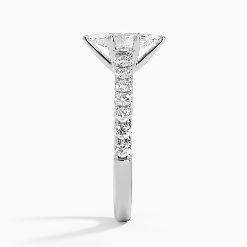 Sienna Half Coverage Diamond Ring Platinum Marquise Engagement Ring