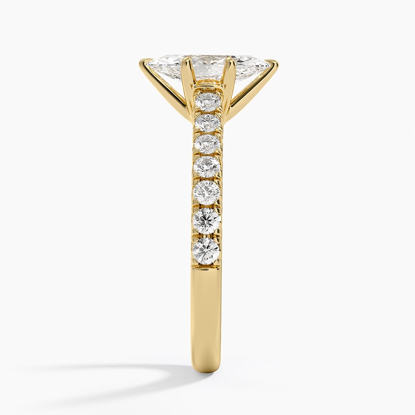 Sienna Half Coverage Diamond Ring Yellow Gold 18k Marquise Engagement Ring