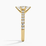 Sienna Half Coverage Diamond Ring Yellow Gold 18k Marquise Engagement Ring