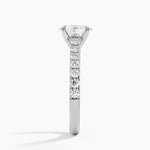 Sienna Half Coverage Diamond Ring Platinum Oval Engagement Ring