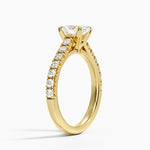 Sienna Half Coverage Diamond Ring Yellow Gold 18k Oval Engagement Ring