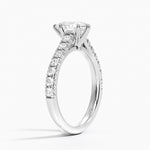 Sienna Half Coverage Diamond Ring Platinum Pear Engagement Ring