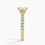 Sienna Half Coverage Diamond Ring Yellow Gold 18k Radiant Engagement Ring