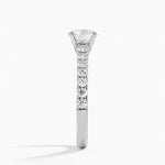 Sienna Half Coverage Diamond Ring Platinum Round Engagement Ring