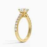 Sienna Half Coverage Diamond Ring Yellow Gold 18k Round Engagement Ring