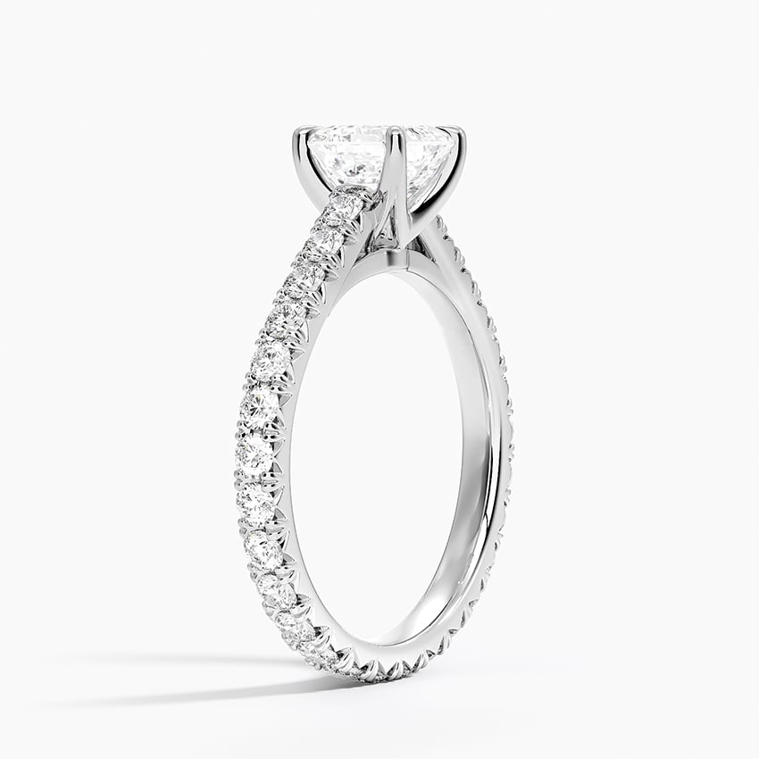 Sienna Eternity Diamond Ring Platinum Asscher Engagement Ring