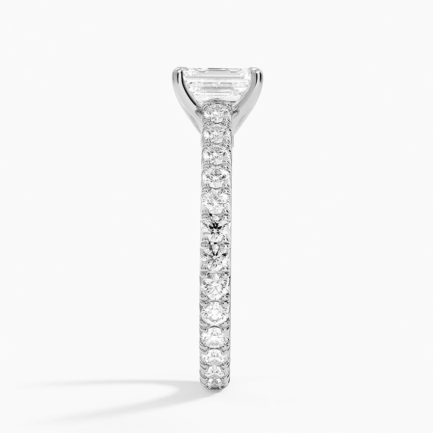Sienna Eternity Diamond Ring Platinum Emerald Engagement Ring