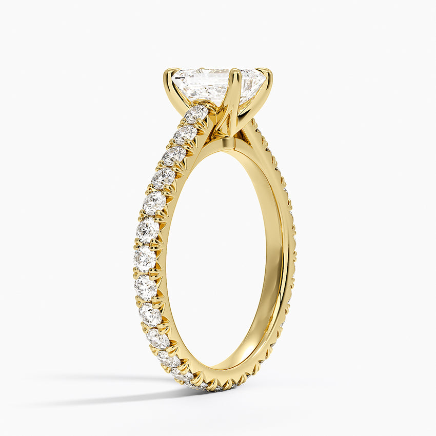 Sienna Eternity Diamond Ring Yellow Gold 18k Emerald Engagement Ring