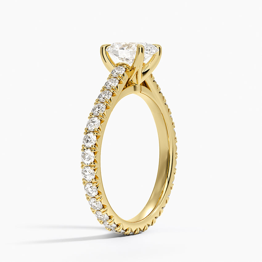 Sienna Eternity Diamond Ring Yellow Gold 18k Oval Engagement Ring