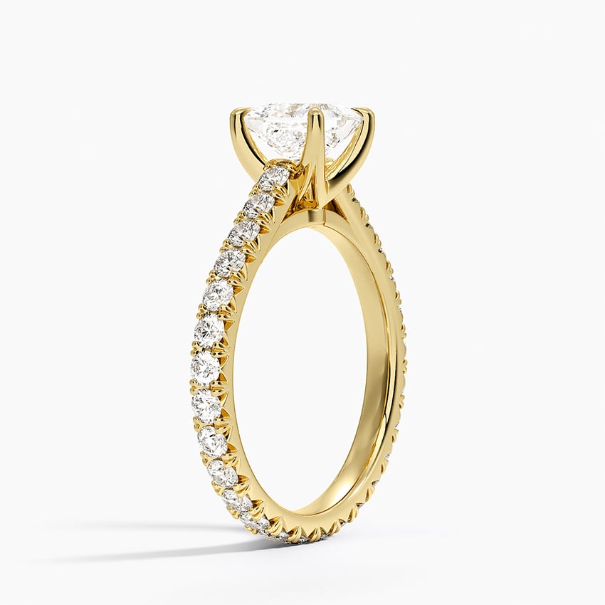 Sienna Eternity Diamond Ring Yellow Gold 18k Princess Engagement Ring