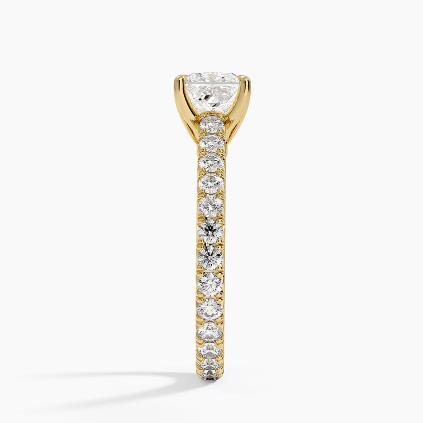 Sienna Eternity Diamond Ring Yellow Gold 18k Princess Engagement Ring