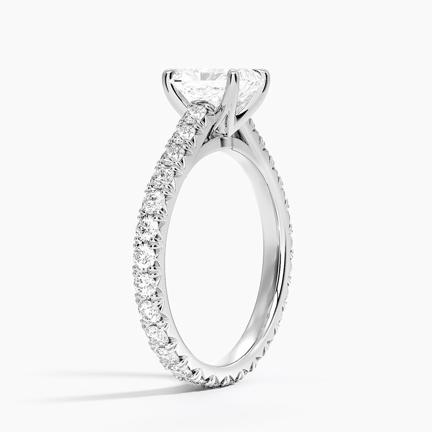 Sienna Eternity Diamond Ring Platinum Radiant Engagement Ring