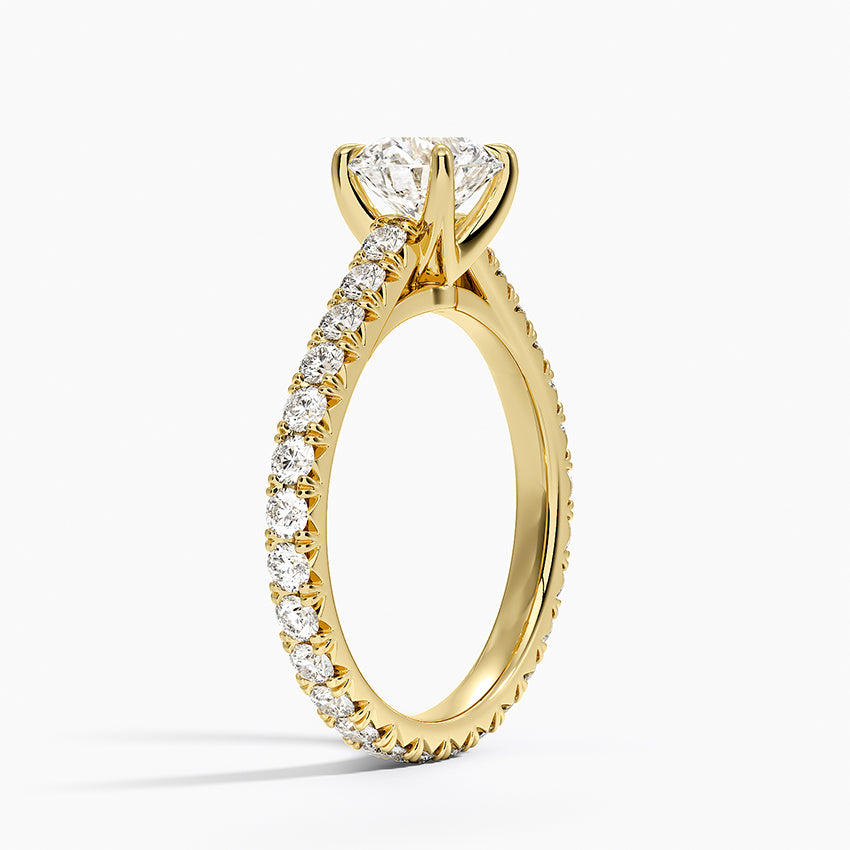 Sienna Eternity Diamond Ring Yellow Gold 18k Round Engagement Ring