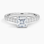 Sienna Eternity Diamond Ring Platinum Asscher Engagement Ring