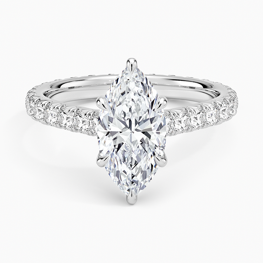Sienna Eternity Diamond Ring Platinum Marquise Engagement Ring