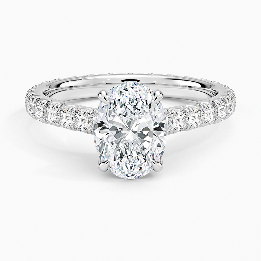 Sienna Eternity Diamond Ring Platinum Oval Engagement Ring