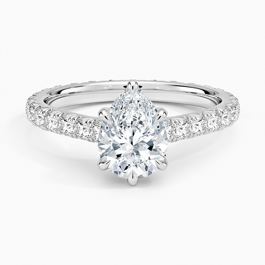 Sienna Eternity Diamond Ring Platinum Pear Engagement Ring