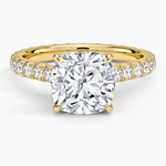 Sienna Eternity Diamond Ring Yellow Gold 18k Cushion Engagement Ring
