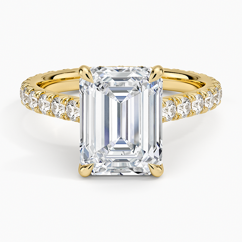 Sienna Eternity Diamond Ring Yellow Gold 18k Emerald Engagement Ring
