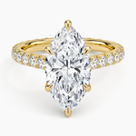 Sienna Eternity Diamond Ring Yellow Gold 18k Marquise Engagement Ring