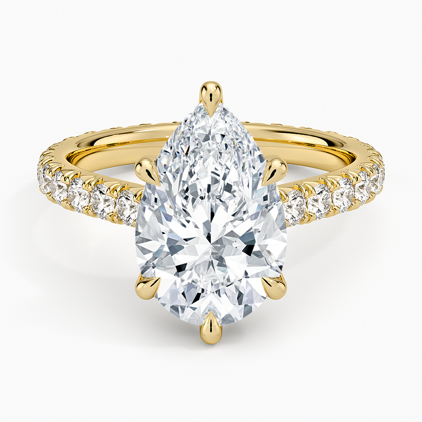 Sienna Eternity Diamond Ring Yellow Gold 18k Pear Engagement Ring