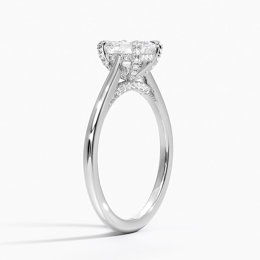 Adorned Dawn Diamond Ring Platinum Asscher Engagement Ring